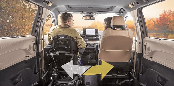 RVan : Véhicule adapté Chrysler Grand Caravan : Sièges avant interchangeables