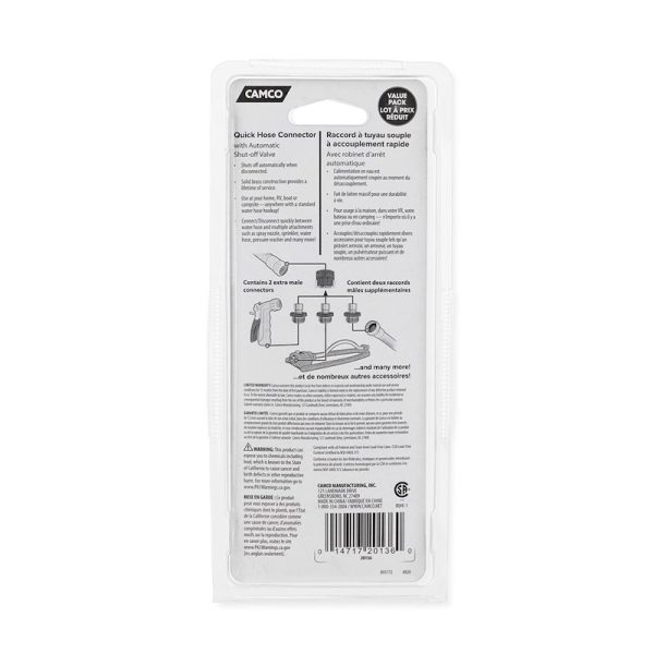 Fresh Water Hose Connector - Quick Connect - Camco - 10-0875 - Image 8