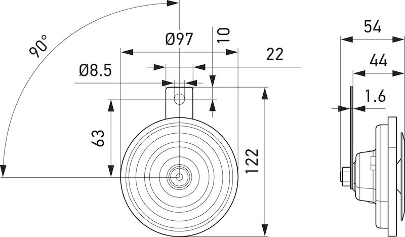 Horn - M26 Series - Hella - 2952811 - Image 5