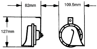 Horn - One 500 Hertz High-Tone Horn/ One 400 Hertz Low-Tone Horn - Hella - 7424801 - Image 3