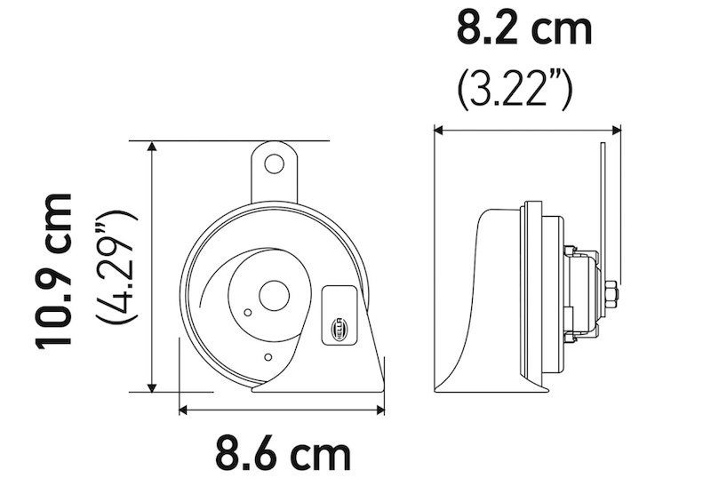 Horn - TC16 Series - Hella - 11225831 - Image 5