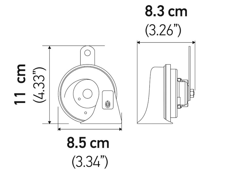 Horn - TE16 Series - Hella - 12010801 - Image 5