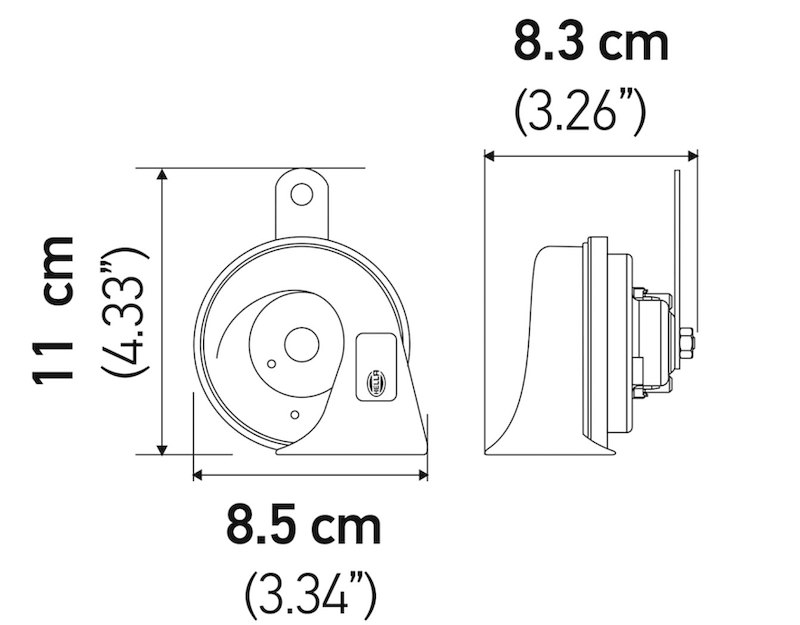 Horn - TE16 Series - Hella - 12010821 - Image 5