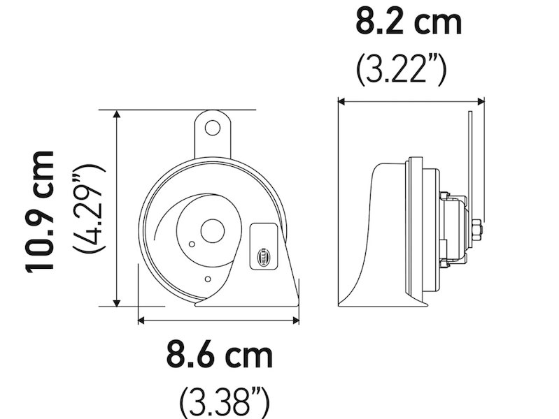 Horn - TC16S Series - Hella - 12010901 - Image 6