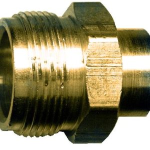 Propane Adapter Fitting - 1 Inch - 20 Male Cylinder Thread x 1/4 Inch FPT - JR Products - 07-30145
