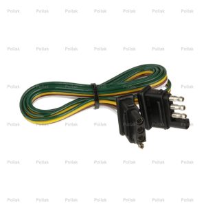 Trailer Wiring Connector - 4-Way Flat Male to Female - Pollak - 69-9519