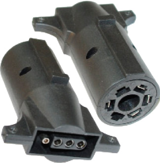 Trailer Wiring Connector - 7-Way RV To 4-Way Flat Adapter - Tow Force Jammy - 12716