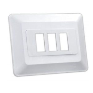 Multi Purpose Switch Faceplate - Triple Switch Opening - JR Products - 13625