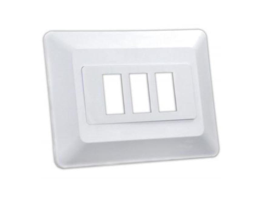Multi Purpose Switch Faceplate - Triple Switch Opening - JR Products - 13625