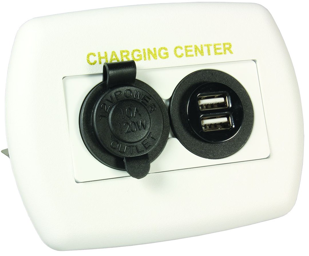 Power Port Socket - 21 Volt 10 Amp At 12 Volt Using 18 Gauge Eire Or 20 Amp At 12 Volt Using 14 Gauge Wire - JR Products - 15085
