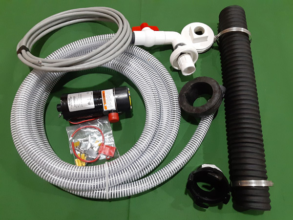 Macerator Waste Dump System - Installs On Class A/ Class C/ 5th Wheels/ Trailers - Clean Dump - 11-0664