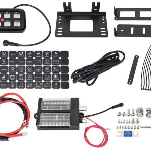 Switch Panel - With Eight Gang Switch Panels/ Circuit Breaker/ Circuit Control Box/ Panel Mounting Brackets/ Self-Adhesive Label/ Strapping Tapes/ Screw Set - Cali Raised LED - CR2401