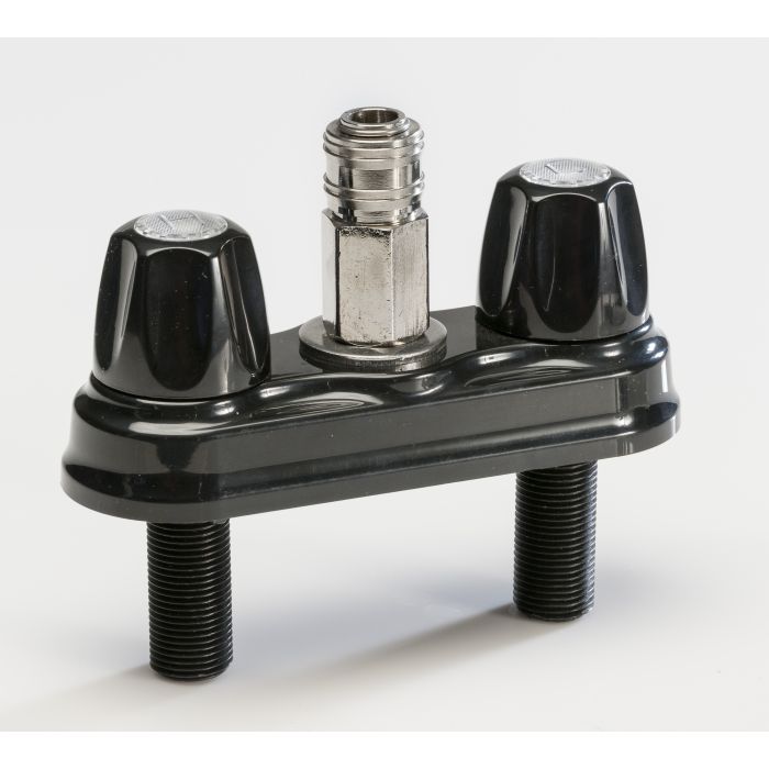 Exterior Spray Port - Faucet Type With Hot/ Cold Outlet And Quick Connect Valve - Empire Faucet - CRD-EMPR-QDC-BLK