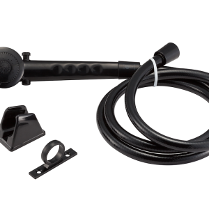 Shower Head - Hand-Held With 60 Inch Reinforced Vinyl Hose - Dura Faucet - DF-SA130-BK