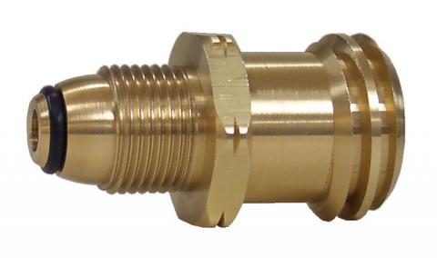 Propane Adapter Fitting - Male POL (Prest-O-Lite) With O-Ring x 1-5/16 Inch Male ACME (Female POL) - Marshall Excelsior - ME398P