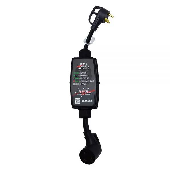 Surge Protector - Protect From Damaging Low/ High Voltage Levels and Power Surges When Connected To Campground Power Supply - Hughes Auto - PWD30