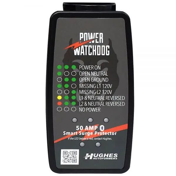 Surge Protector - Protect From Damaging Low/ High Voltage Levels and Power Surges When Connected To Campground Power Supply - Hughes Auto - PWD50